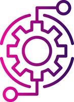 Business Automation Line Gradient Icon vector
