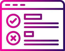 Online Survey Line Gradient Icon vector