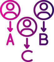 Customer Types Line Gradient Icon vector