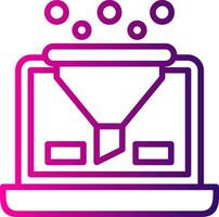 Conversion Line Gradient Icon vector