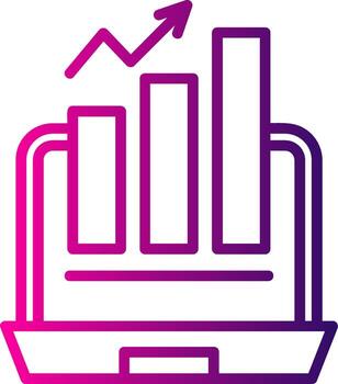 Growth Hacking Line Gradient Icon vector