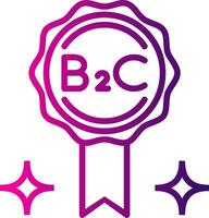 B2C Line Gradient Icon vector