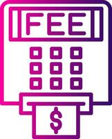 Atm Fees Line Gradient Icon vector