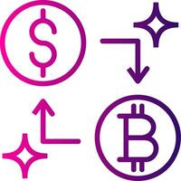 Currency Exchange Line Gradient Icon vector