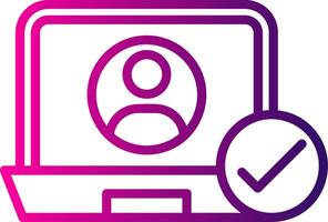 Customer Activation Line Gradient Icon vector
