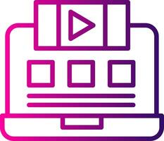 Live Stream Line Gradient Icon vector