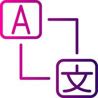 Language Barrier Line Gradient Icon vector