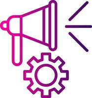 Campaign Optimization Line Gradient Icon vector