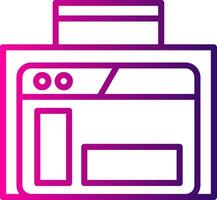 Google Search Console Line Gradient Icon vector