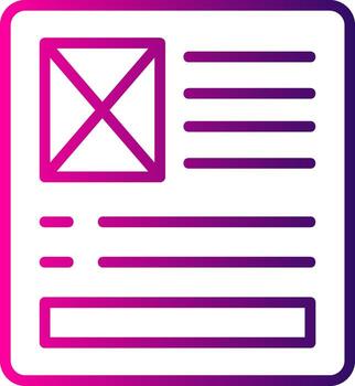 Latent Semantic Index Line Gradient Icon vector