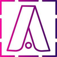 Google Adwords Line Gradient Icon vector