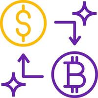Currency Exchange Line Two Color vector