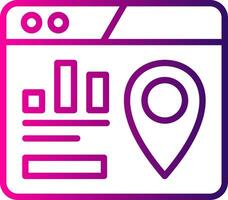 Map Pack Line Gradient Icon vector