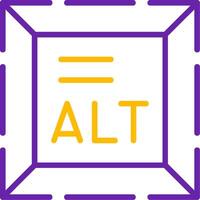 Alt Text Line Two Color vector