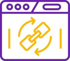 Backlink Line Two Color vector