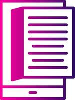 Ebook Line Gradient Icon vector