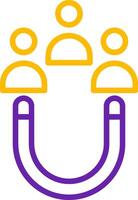 Customer Acquisition Line Two Color vector