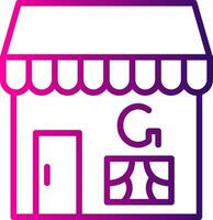 Google My Business Line Gradient Icon vector
