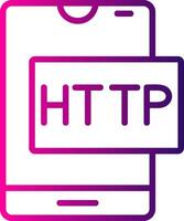 Http Line Gradient Icon vector