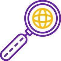 Internet Research Line Two Color vector