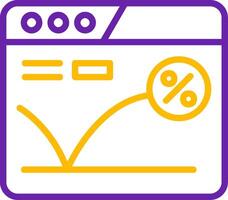 Bounce Rate Line Two Color vector