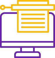Bots Copywriting Line Two Color vector