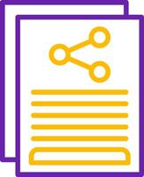 Content Sharing Line Two Color vector