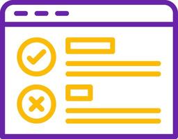 Online Survey Line Two Color vector