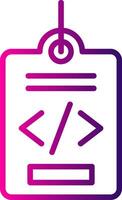 Meta Tags Line Gradient Icon vector