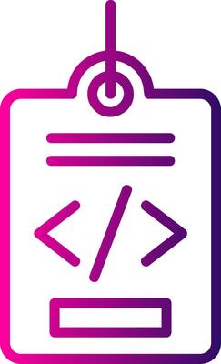 Meta Tags Line Gradient Icon