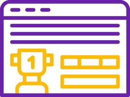 Online Contest Line Two Color vector