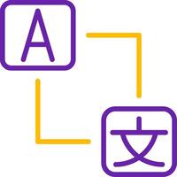 Language Barrier Line Two Color vector