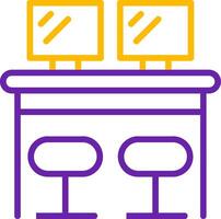 Co Work Space Line Two Color vector