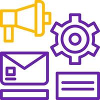 Marketing Automation Line Two Color vector
