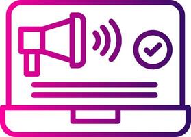 Advertising Submission Line Gradient Icon vector