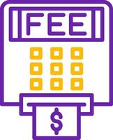 Atm Fees Line Two Color vector