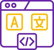Hreflang Tag Line Two Color vector