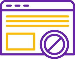 Ad Blocker Line Two Color vector