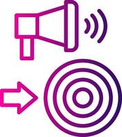 Call To Action Line Gradient Icon vector