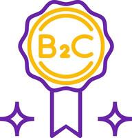 B2C Line Two Color vector
