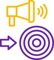 Call To Action Line Two Color vector