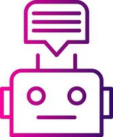 Chatbot Line Gradient Icon vector
