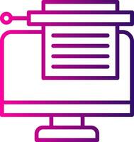 Bots Copywriting Line Gradient Icon vector