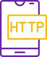 Http Line Two Color vector