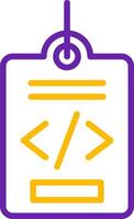 Meta Tags Line Two Color vector