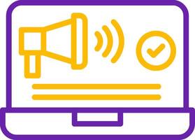 Advertising Submission Line Two Color vector