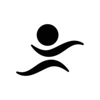 Swimmer icon. Simple swimmer logo. Swimmer sign and symbol. Swimmer pictogram. Simple logo template in black color vector