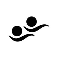 Swimming icon. Swimming symbol. Swimming sign. Simple swimmer logo sign and symbol. Swimmer pictogram. Simple logo template in black color vector