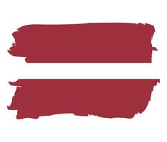 Brush stroke of Latvia flag isolated on white background. vector