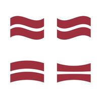 Set flag of Latvia isolated on white background. vector